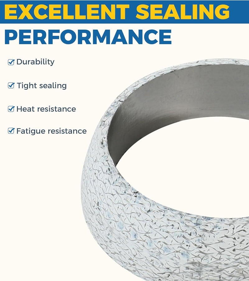 UBOG Exhaust Gasket,Car Accessories Exhaust Flange Gasket,2 Inch 2.25 Inch 2.5 Inch 3 Inch Exhaust Manifold Gasket,Car Exhaust Donut Gasket Seal Ring Replacement,Suitable for Cars Trucks (2inch) - Image 4